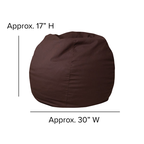 Brown |#| Small Solid Brown Refillable Bean Bag Chair for Kids and Teens