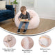 Blush Furry |#| Small Blush Furry Refillable Bean Bag Chair for Kids and Teens