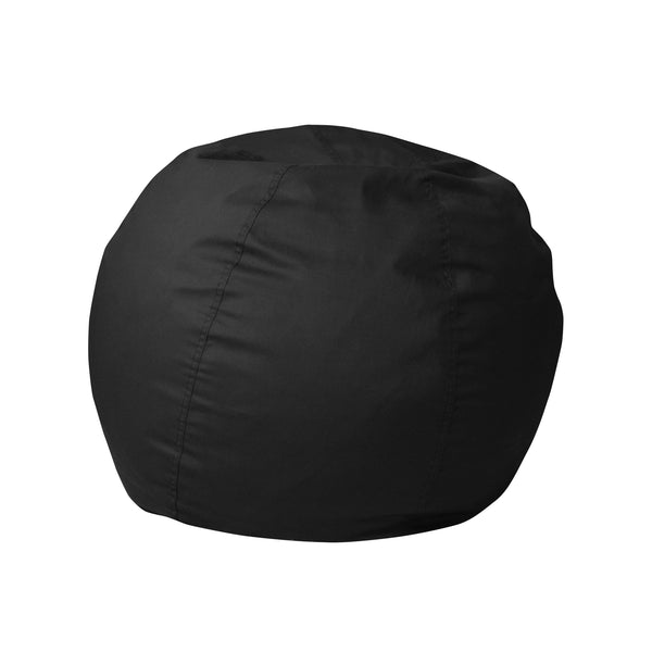 Black |#| Small Solid Black Refillable Bean Bag Chair for Kids and Teens