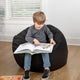 Black |#| Small Solid Black Refillable Bean Bag Chair for Kids and Teens