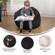Black |#| Small Solid Black Refillable Bean Bag Chair for Kids and Teens