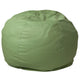 Green |#| Small Solid Green Refillable Bean Bag Chair for Kids and Teens