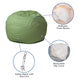 Green |#| Small Solid Green Refillable Bean Bag Chair for Kids and Teens