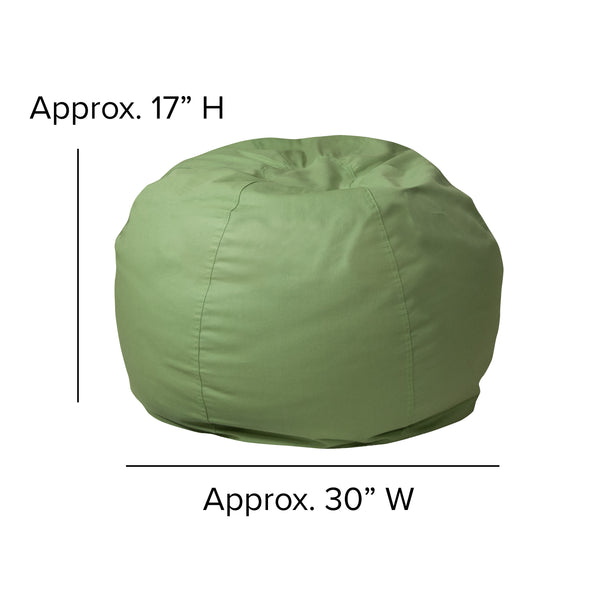 Green |#| Small Solid Green Refillable Bean Bag Chair for Kids and Teens