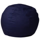 Navy Blue |#| Small Solid Navy Blue Refillable Bean Bag Chair for Kids and Teens