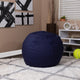 Navy Blue |#| Small Solid Navy Blue Refillable Bean Bag Chair for Kids and Teens