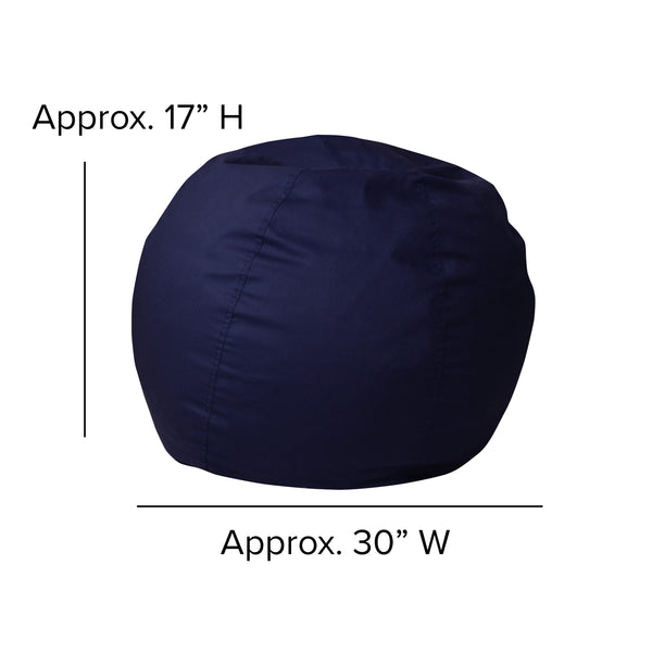 Navy Blue |#| Small Solid Navy Blue Refillable Bean Bag Chair for Kids and Teens