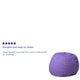 Purple |#| Small Solid Purple Refillable Bean Bag Chair for Kids and Teens