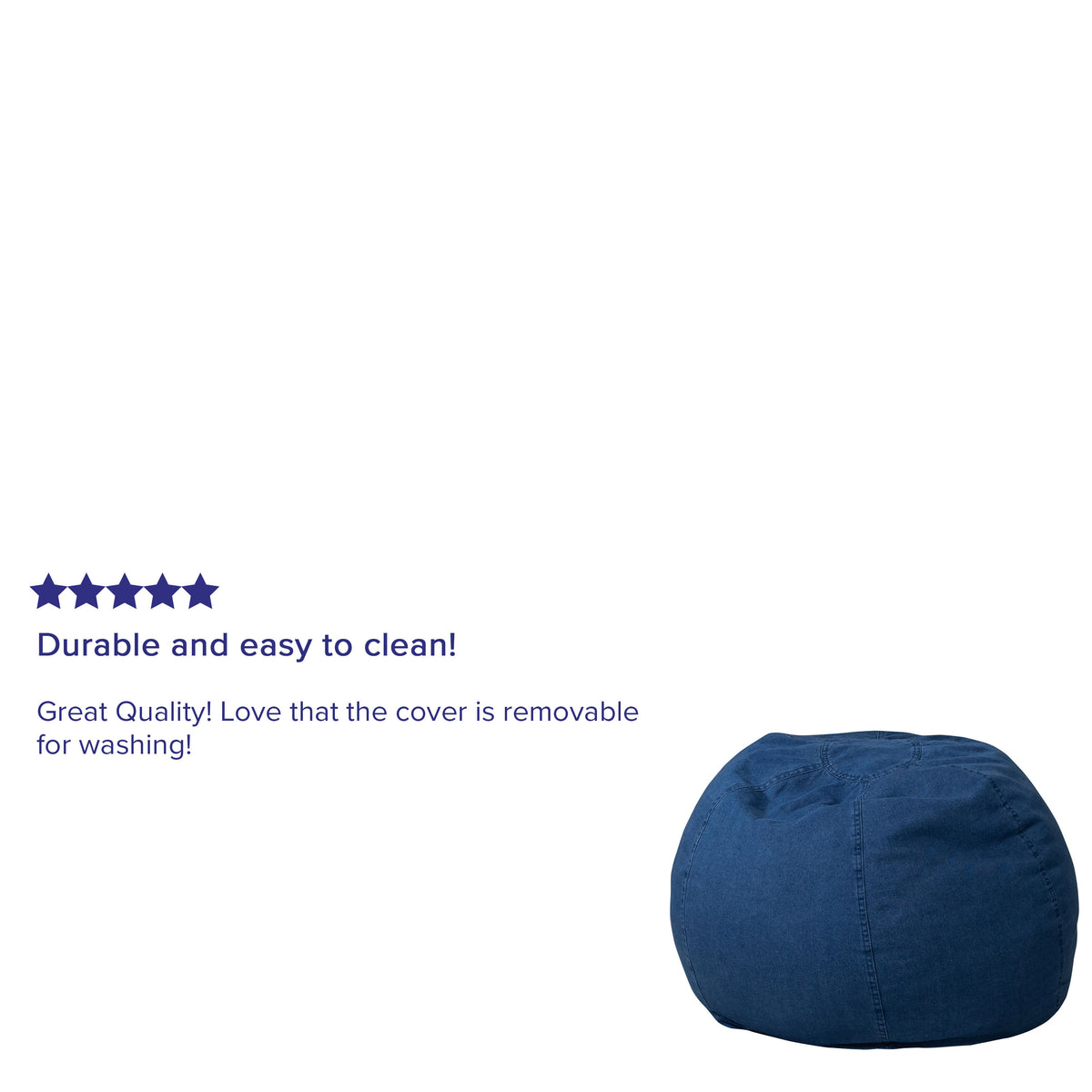 Denim |#| Small Denim Refillable Bean Bag Chair for Kids and Teens