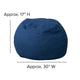 Denim |#| Small Denim Refillable Bean Bag Chair for Kids and Teens