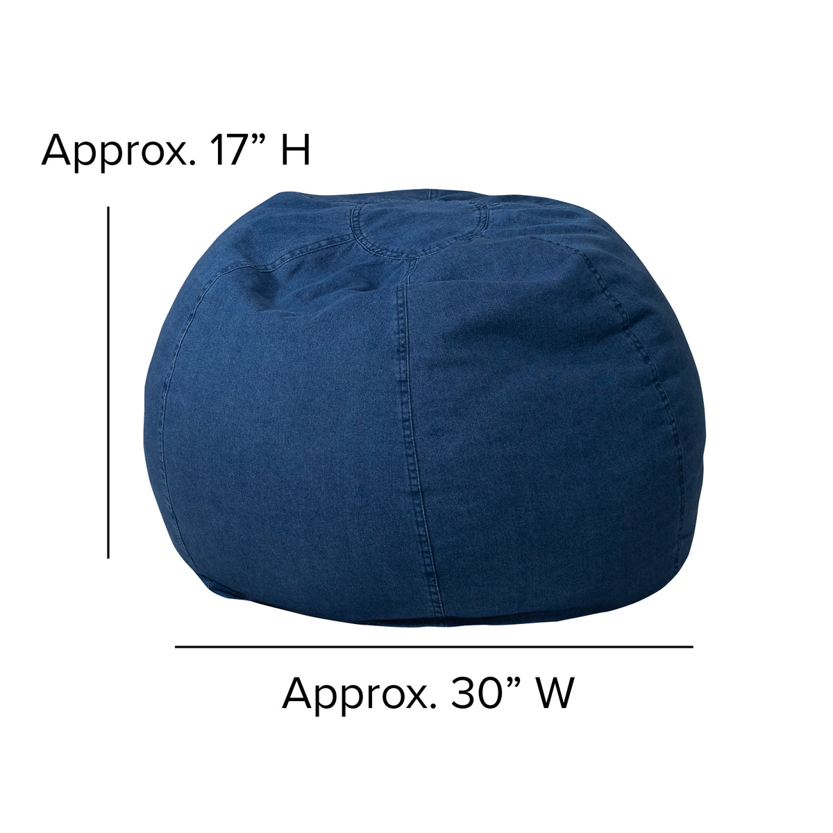 Denim |#| Small Denim Refillable Bean Bag Chair for Kids and Teens