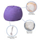 Purple |#| Small Solid Purple Refillable Bean Bag Chair for Kids and Teens