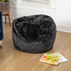 Black Furry |#| Small Black Furry Refillable Bean Bag Chair for Kids and Teens