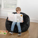 Black Furry |#| Small Black Furry Refillable Bean Bag Chair for Kids and Teens