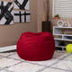 Red |#| Small Solid Red Refillable Bean Bag Chair for Kids and Teens