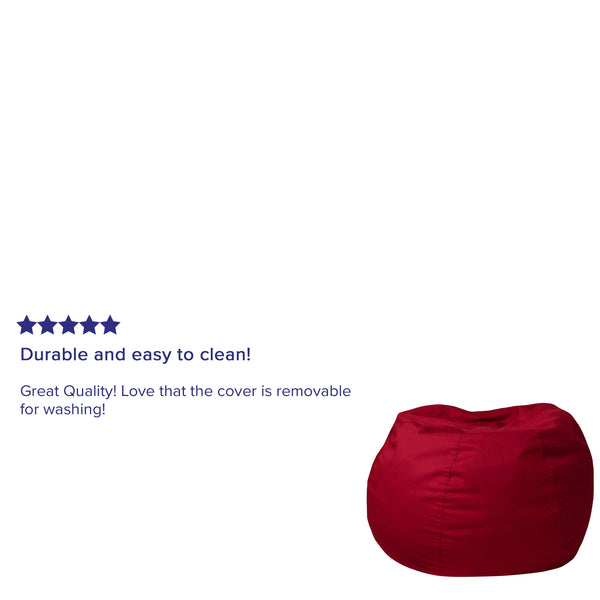 Red |#| Small Solid Red Refillable Bean Bag Chair for Kids and Teens