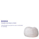 White Furry |#| Small White Furry Refillable Bean Bag Chair for Kids and Teens