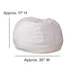 White Furry |#| Small White Furry Refillable Bean Bag Chair for Kids and Teens