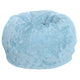Teal Furry |#| Small Teal Furry Refillable Bean Bag Chair for Kids and Teens