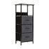 Sodano 3 Drawer Nightstand with Charging Station, 2 USB Ports and 1 Outlet, Metal Frame, Engineered Wood Top, Drawers and Handles