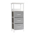 Sodano 3 Drawer Nightstand with Charging Station, 2 USB Ports and 1 Outlet, Metal Frame, Engineered Wood Top, Drawers and Handles