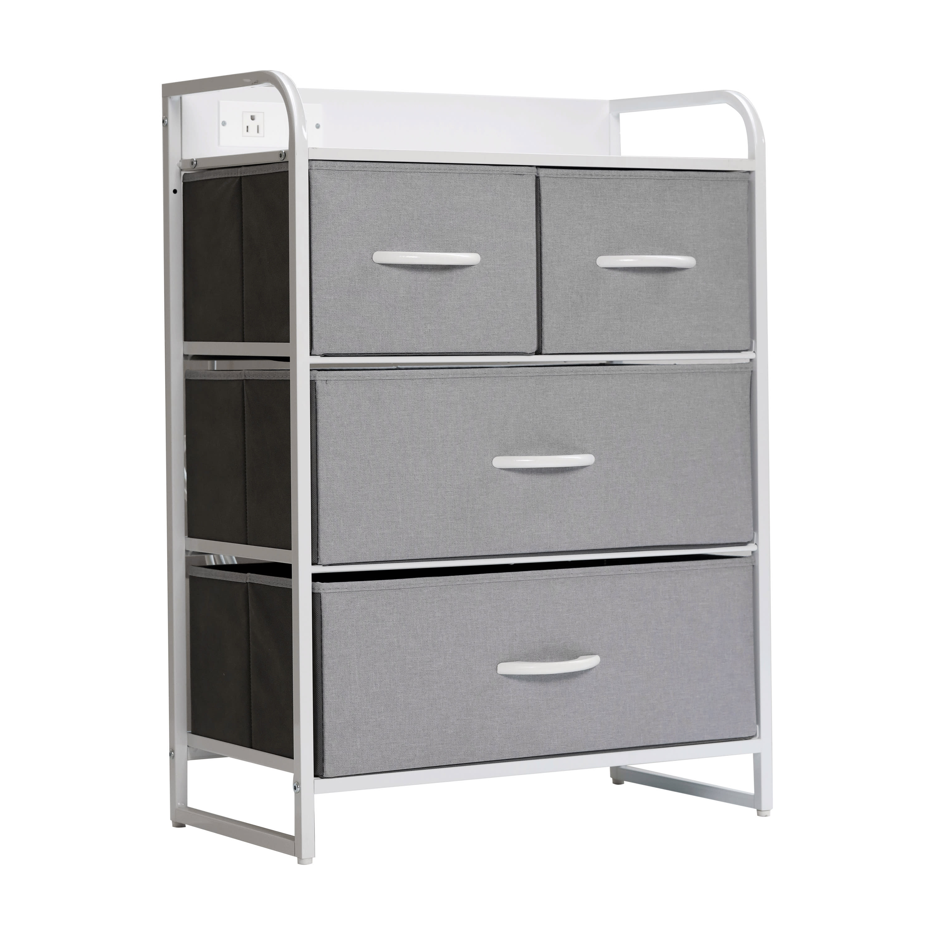 Drawer サロペット　グレー34サイズ 4 Drawer Nightstand WX-5L604-W- – BizChair