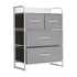 Sodano 4 Drawer Nightstand with Charging Station, 2 USB Ports and 1 Outlet, Metal Frame, Engineered Wood Top, Drawers and Handles