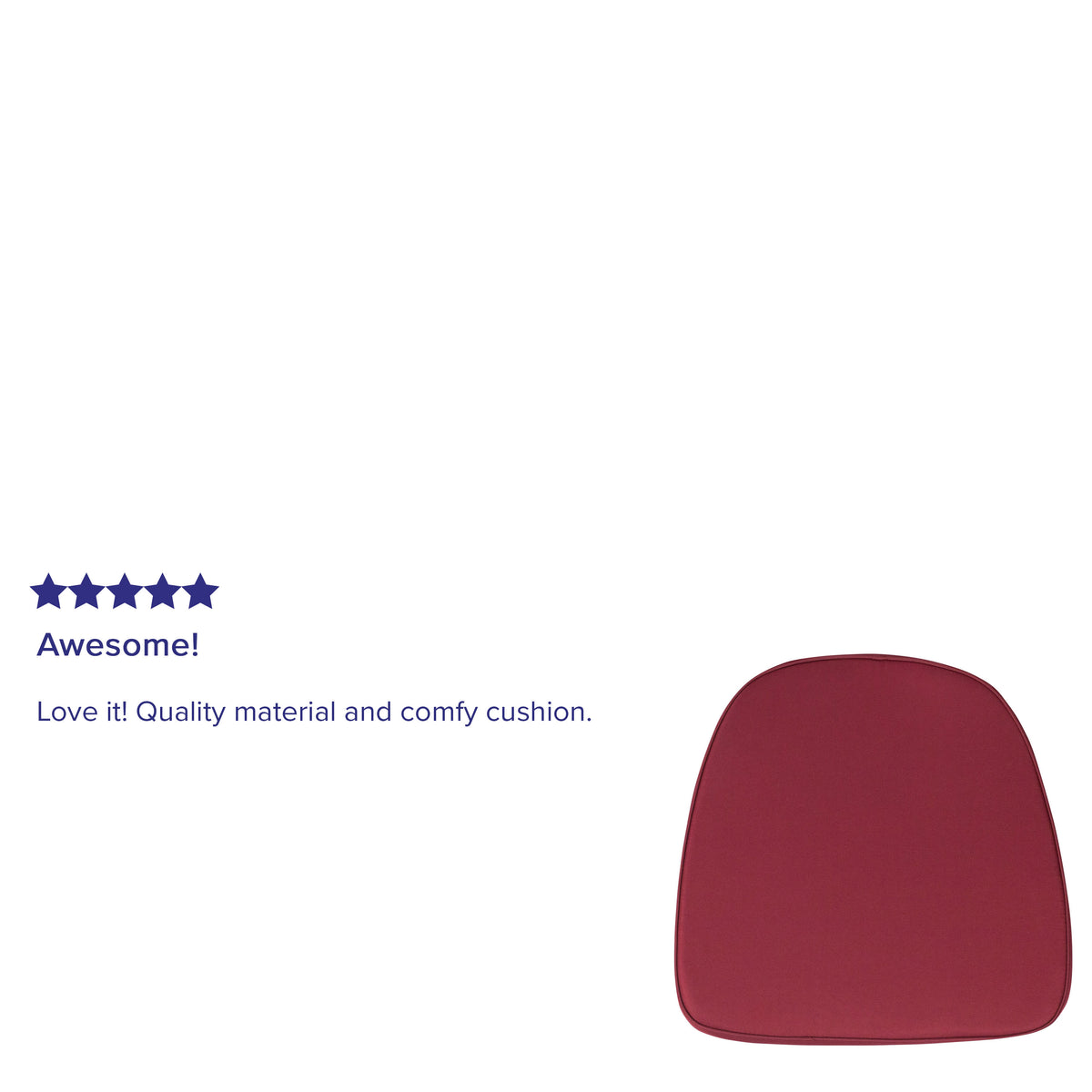 Burgundy |#| Soft Burgundy Fabric Chiavari Chair Cushion - Event Accessories - Chair Cushions