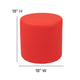 Red |#| 18inchH Soft Seating Flexible Circle for Classrooms and Common Spaces - Red