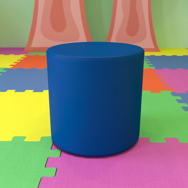 Blue |#| 18inchH Soft Seating Flexible Circle for Classrooms and Common Spaces - Blue