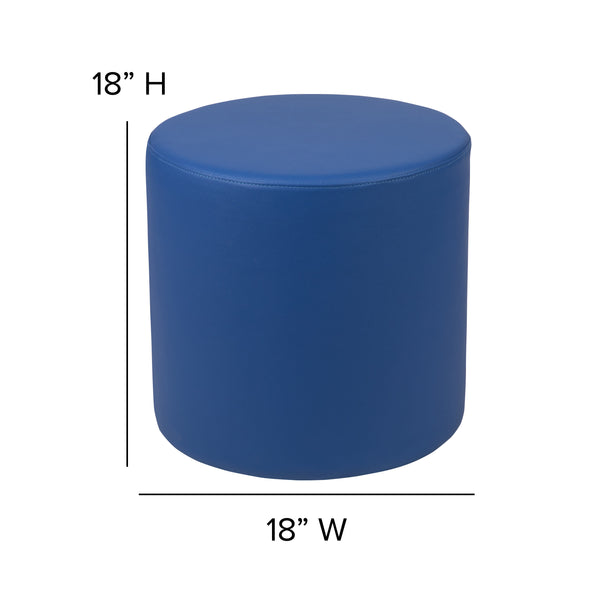 Blue |#| 18inchH Soft Seating Flexible Circle for Classrooms and Common Spaces - Blue