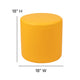 Yellow |#| 18inchH Soft Seating Flexible Circle for Classrooms and Common Spaces - Yellow