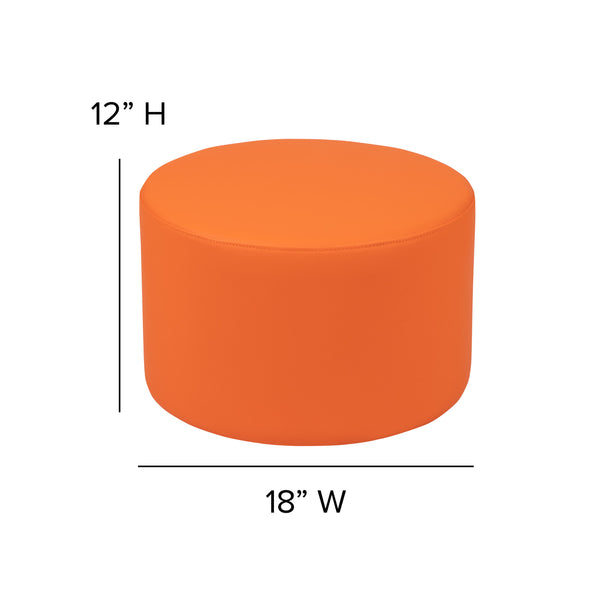 Orange |#| Soft Seating Flexible Circle for Classrooms - 12inch Seat Height (Orange)