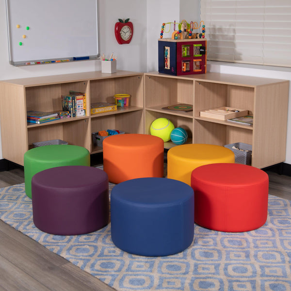 Red |#| Soft Seating Flexible Circle for Classrooms - 12inch Seat Height (Red)