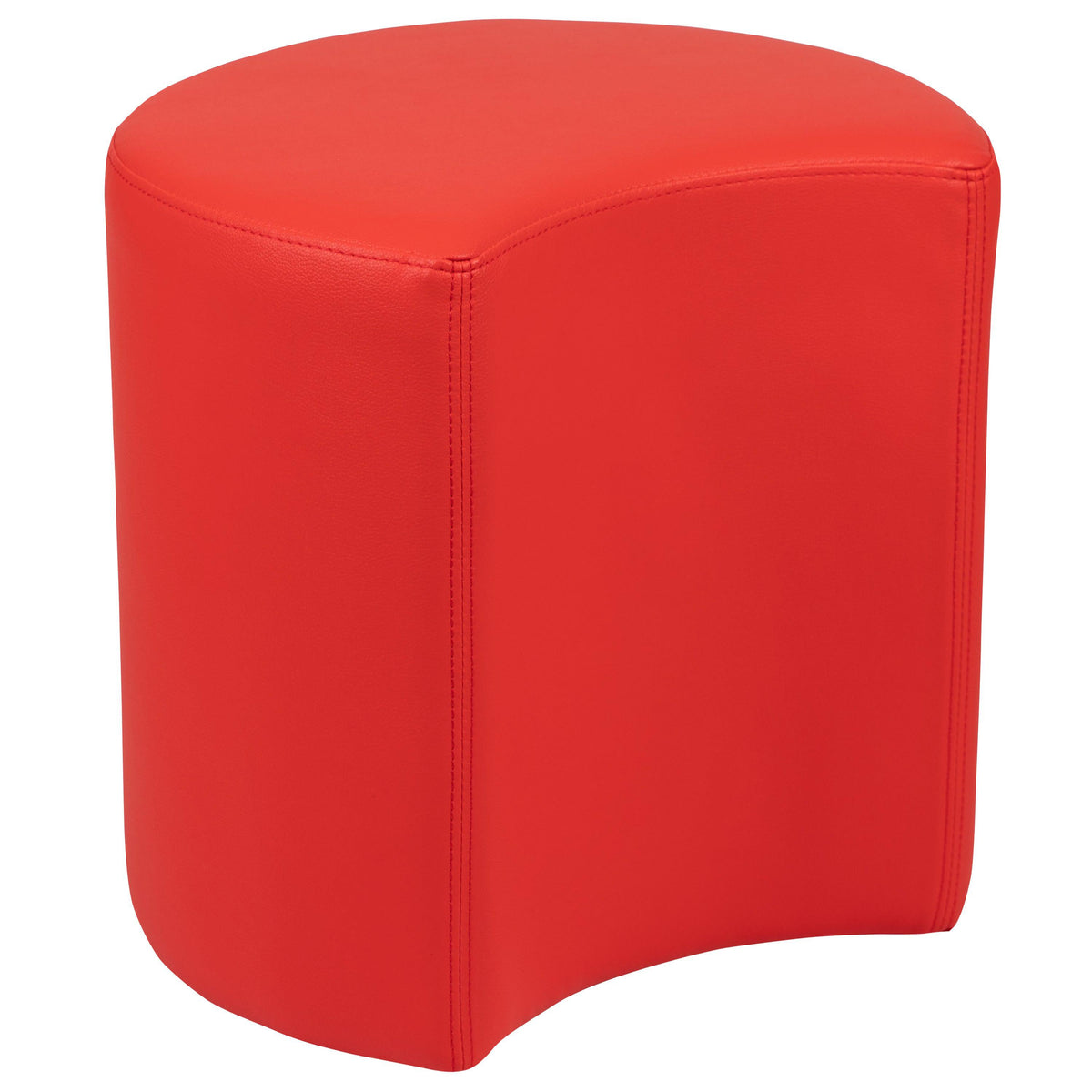 Red |#| 18inchH Soft Seating Flexible Moon for Classrooms and Common Spaces - Red