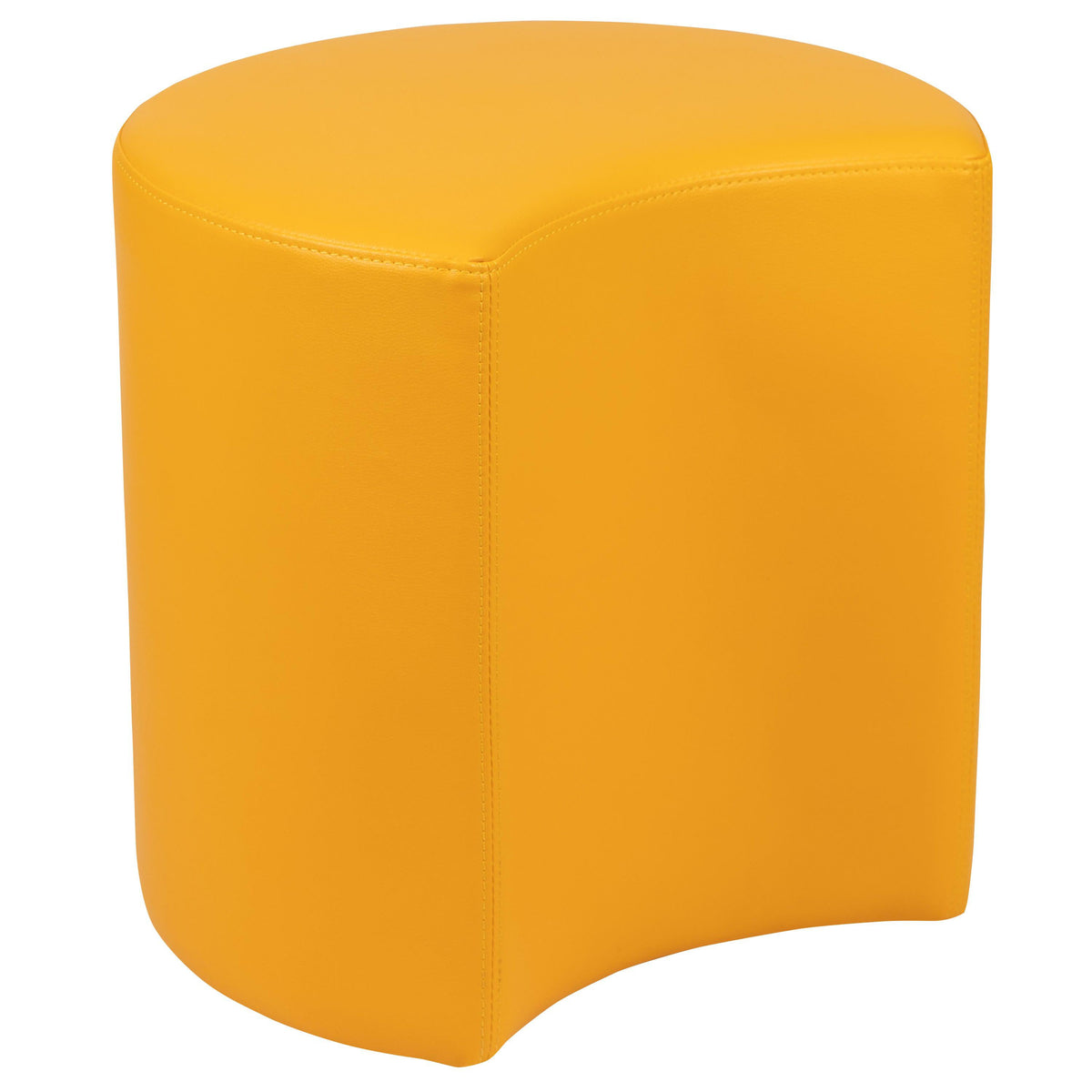 Yellow |#| 18inchH Soft Seating Flexible Moon for Classrooms and Common Spaces - Yellow