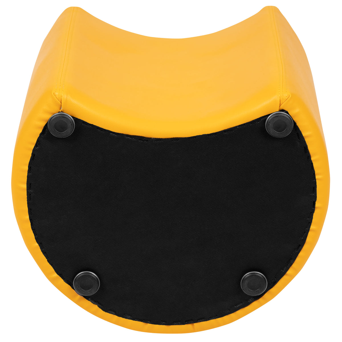 Yellow |#| 18inchH Soft Seating Flexible Moon for Classrooms and Common Spaces - Yellow