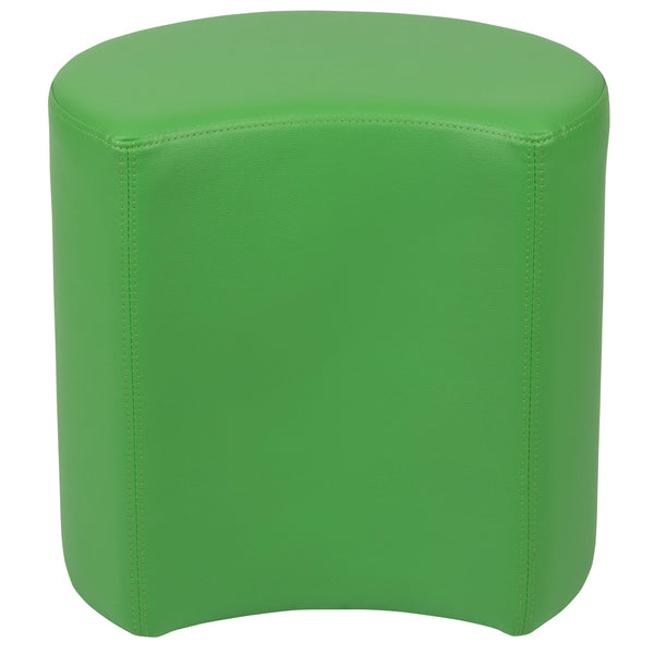 Green |#| 18inchH Soft Seating Flexible Moon for Classrooms and Common Spaces - Green