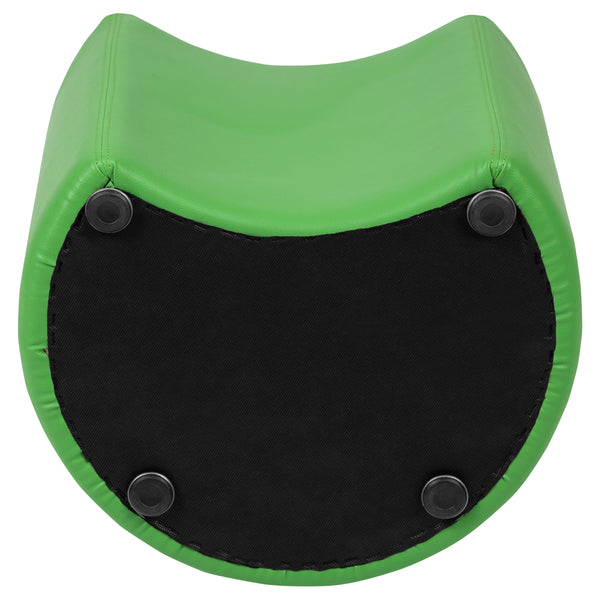 Green |#| 18inchH Soft Seating Flexible Moon for Classrooms and Common Spaces - Green