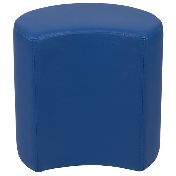 Blue |#| 18inchH Soft Seating Flexible Moon for Classrooms and Common Spaces - Blue