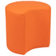 Orange |#| 18inchH Soft Seating Flexible Moon for Classrooms and Common Spaces - Orange