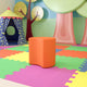 Orange |#| 18inchH Soft Seating Flexible Moon for Classrooms and Common Spaces - Orange