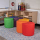 Orange |#| 18inchH Soft Seating Flexible Moon for Classrooms and Common Spaces - Orange