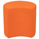 Orange |#| 18inchH Soft Seating Flexible Moon for Classrooms and Common Spaces - Orange