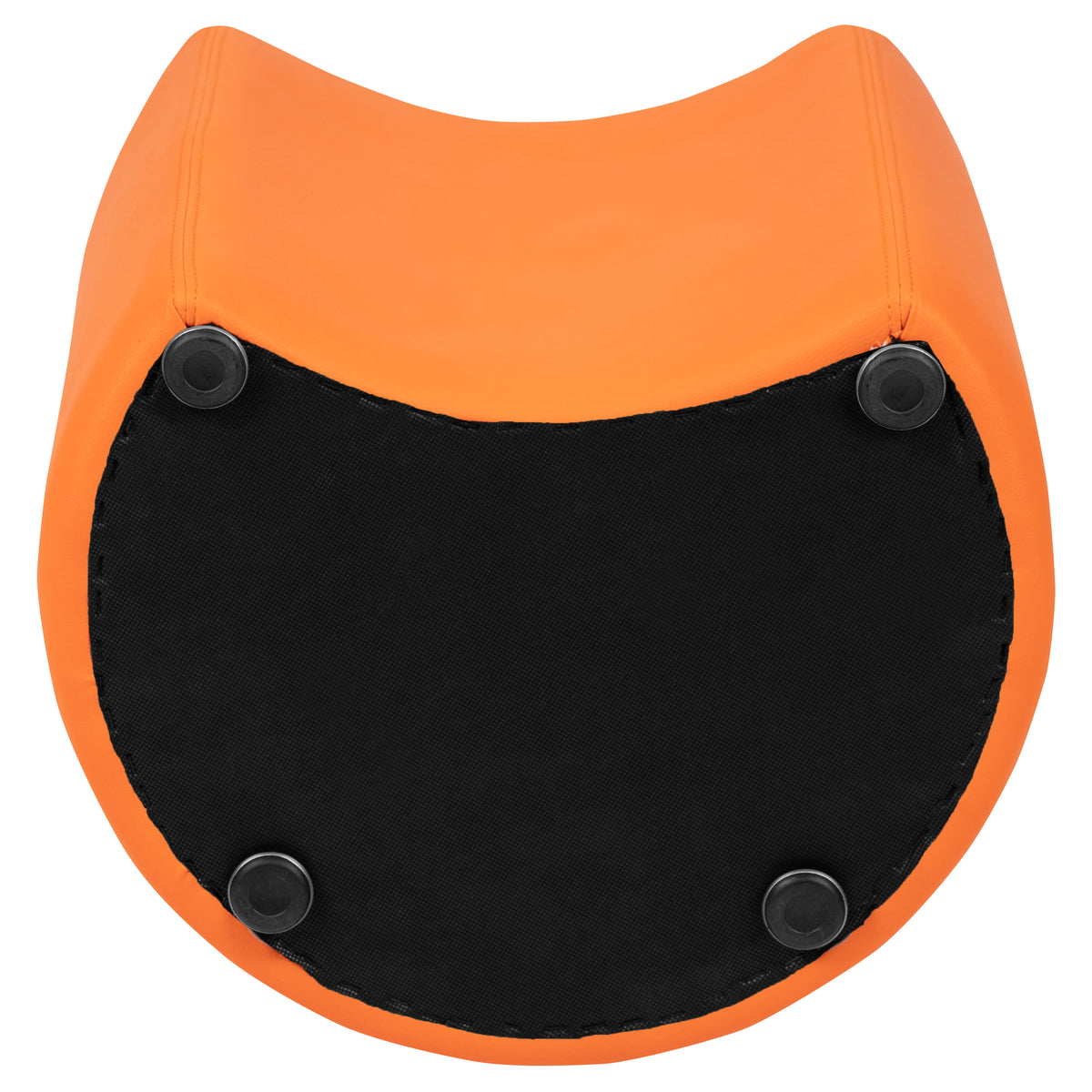 Orange |#| 18inchH Soft Seating Flexible Moon for Classrooms and Common Spaces - Orange