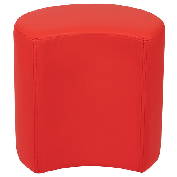 Red |#| 18inchH Soft Seating Flexible Moon for Classrooms and Common Spaces - Red