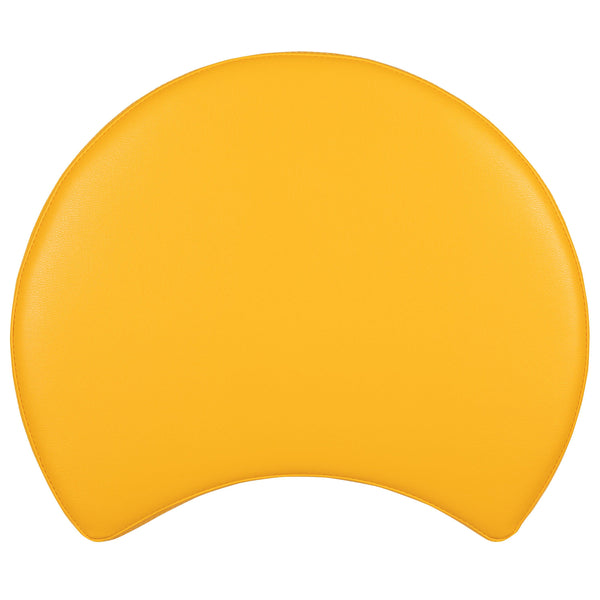 Yellow |#| Soft Seating Flexible Moon for Classrooms - 12inch Seat Height (Yellow)