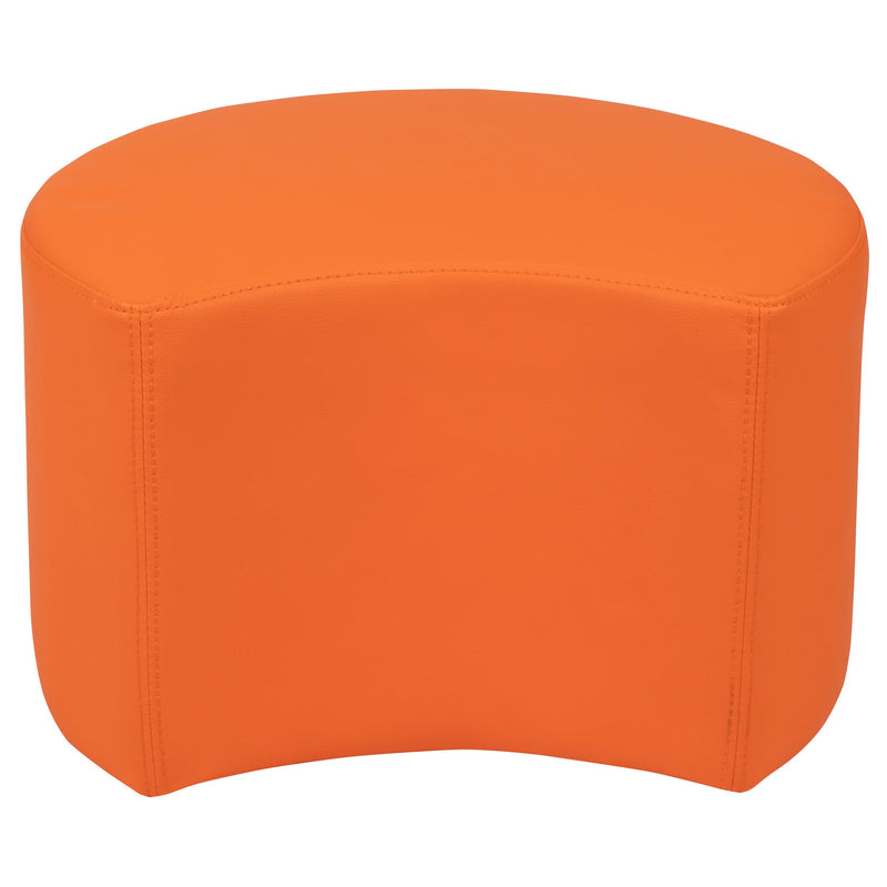Orange |#| Soft Seating Flexible Moon for Classrooms - 12inch Seat Height (Orange)