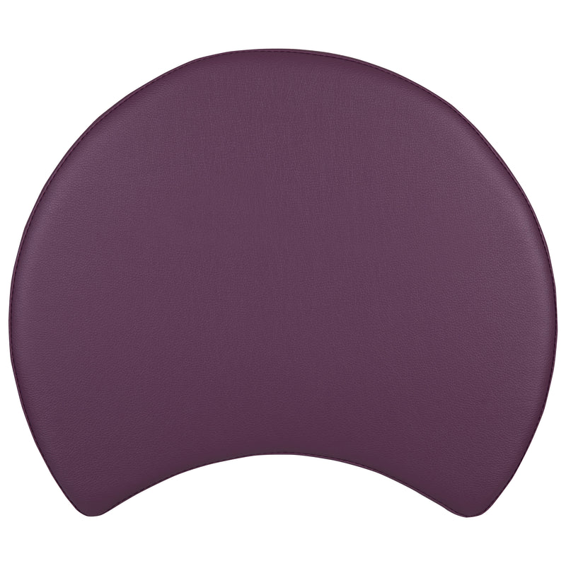 Purple |#| Soft Seating Flexible Moon for Classrooms - 12inch Seat Height (Purple)