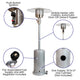 Silver |#| Outdoor Patio Heater - Silver - 7.5 Feet Round Steel Patio Heater - 40,000 BTU's